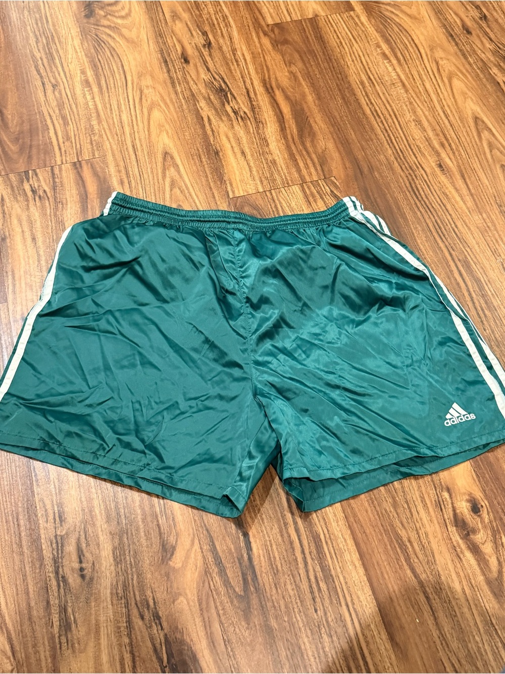 Adidas Nylon Shorts Vintage 90’S Size X LARGE Sprinter Shiny Satin Glanz *read*